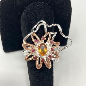 Genuine Artistic & Garnet Ring